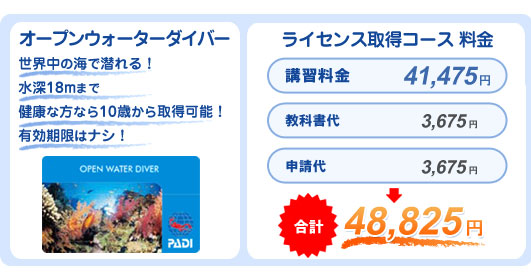 ライセンス取得コース料金